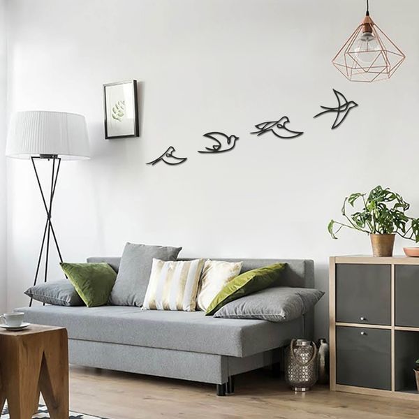 استیکر چوبی طرح پرنده مجموعه 4 عددی