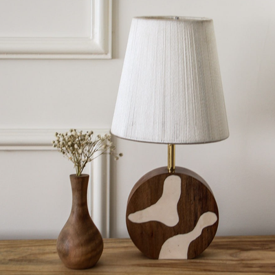 آباژور چوب و رزین مدل دایره