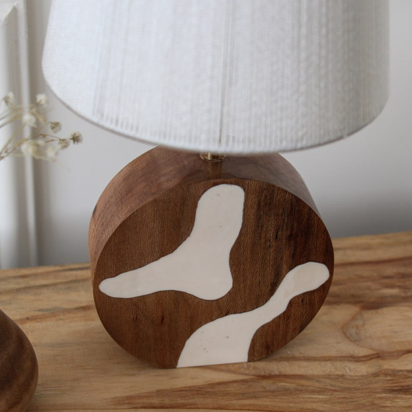 آباژور چوب و رزین مدل دایره