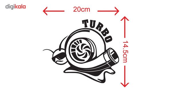 استیکر خودرو طرح Turbo2