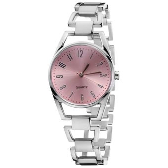 ساعت مچی عقربه‌ای کوارتز زنانه مدل مینیمال بند زنجیری دستبندی کد HO5