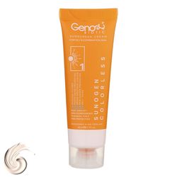 کرم ضد آفتاب بی رنگ ژنوبایوتیک سانوژن SPF 50 | پوست چرب و مختلط حجم 50 میلی لیتر
