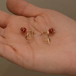 گوشواره کلیپسی طلا 18 عیار زنانه طلای مستجابی مدل گل رز یاسان T891 کد 65326
