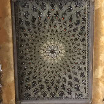 تابلوفرش دستبافت قم تمام ابریشم