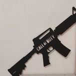 استیکر مدل اسلحه کالاف دیوتی دولایه MDF