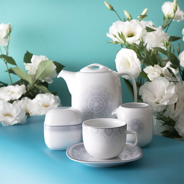 سرویس غذاخوری 73 پارچه 12 نفر چینی زرین ایران مدل کواترو ادلین درجه یک