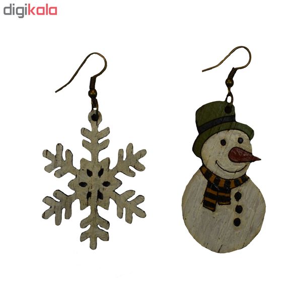 گوشواره زنانه طرح آدم برفی کد 134