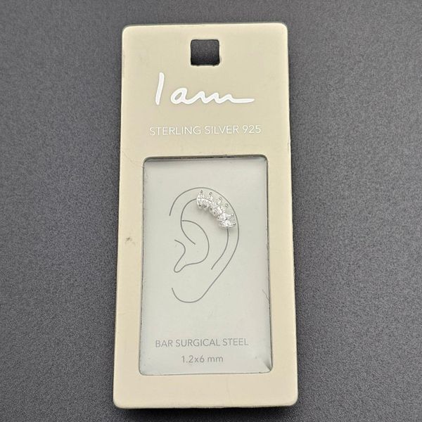 پیرسینگ نقره زنانه آی ام مدل جواهری لوکس