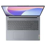 لپ‌تاپ لنوو مدل IdeaPad Slim 3 15IRU8 با پردازنده Core i3-1315U، رم LPDDR5 8GB با فرکانس 4800MHz، حافظه SSD با ظرفیت 256GB، نمای