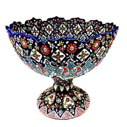 میوه خوری بزرگ میناکاری سفالی کد 30