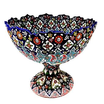 میوه خوری بزرگ میناکاری سفالی کد 30