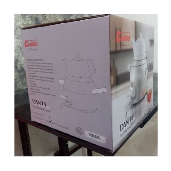 کتری و قوری کاندید مدل دانته گنجایش کتری 5 لیتر گنجایش قوری 0.5 لیتر