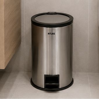 سطل‌زباله پدال‌دار استیل اطلس مدل هانیس گنجایش 5 لیتر