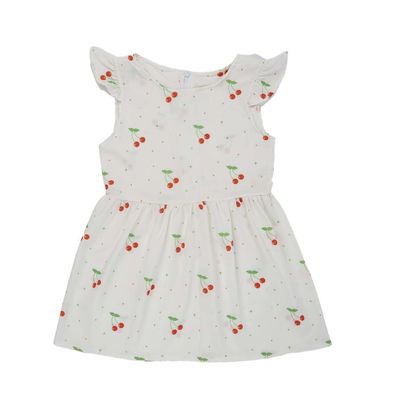 پیراهن آستین کوتاه یقه گرد دخترانه مدل MDSS-CH3988