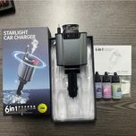 شارژر فندکی 6 کاره Aroma Starlight مدل C4 با خوشبوکننده و نور کهکشانی 120W