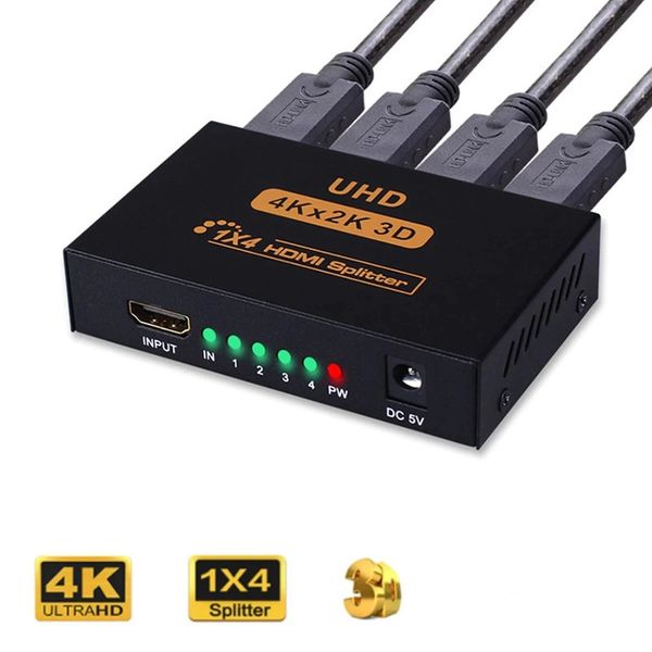 اسپلیتر 1 به 4 HDMI مدل UHD-HTS 4K