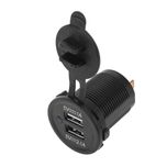 شارژر فندکی USB روپنلی خودرو 2 خروجی 5V چراغ دار (فروش اقساطی)