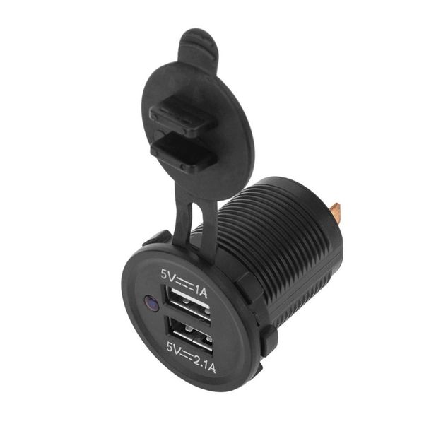 شارژر فندکی USB روپنلی خودرو 2 خروجی 5V چراغ دار (فروش اقساطی)