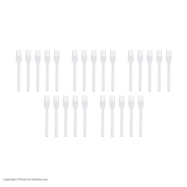 قاشق و چنگال یکبار مصرف مدل مجلسی بسته 50 عددی