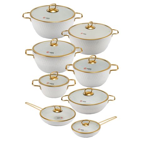 سرویس قابلمه و تابه گرانیت 16 پارچه ام جی اس مدل ماینز کد 001