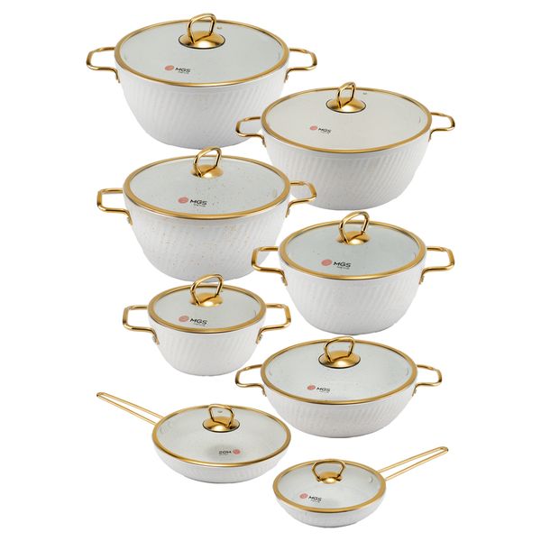 سرویس قابلمه و تابه گرانیت 16 پارچه ام جی اس مدل ماینز کد 001