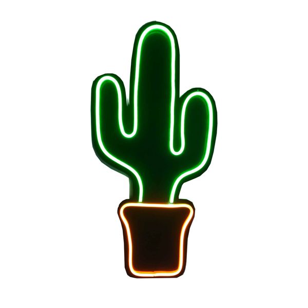 چراغ دیواری مدل نئون کاکتوس