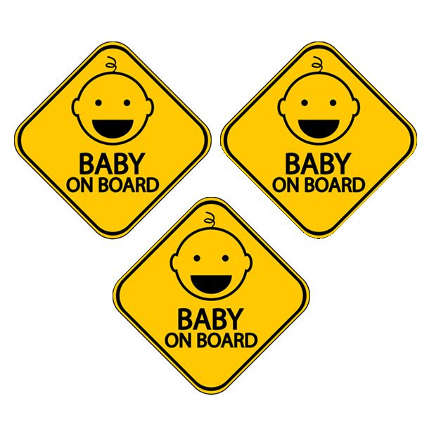 برچسب بدنه خودرو طرح Baby on Board مدل B-01