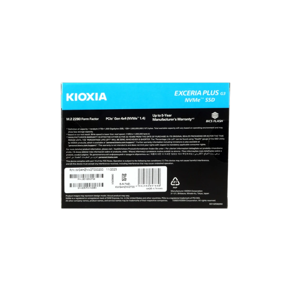 اس اس دی اینترنال KIOXIA EXCERIA PLUS G3 PCIe® 4.0 NVMe™ 2TB