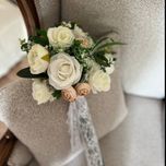 دسته گل عروس مصنوعی ترکیبی رز و پیونی