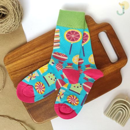 جوراب ساقدار زنانه طرح Candy برند ترک SOCK STREET