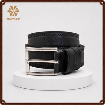 کمربند مردانه چرم اصل نایب مدل زبونه دار کد 01