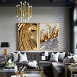 طرح گل‌ و موج طلایی