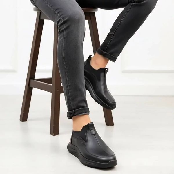 نیم بوت چرم طبیعی و طبی مدل zero-2