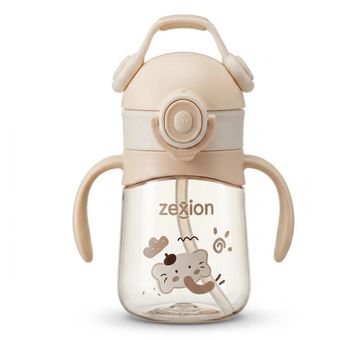 لیوان آبمیوه‌خوری دسته‌دار نوزاد Zaxion مدل نی‌دار 360 درجه
