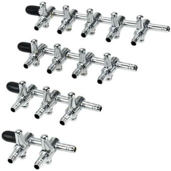 ترمینال و شیر تقسیم هوای فلزی آکواریوم (شیر اهرمی دقیق)