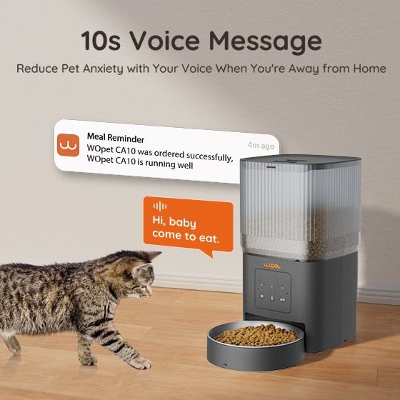 غذا دهنده سگ و گربه اتوماتیک وای فای دار هوشمند برند WOpet Cube Air WiFi Pet