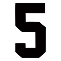 استیکر لباس و پارچه طرح عدد 5 مجموعه 2 عددی