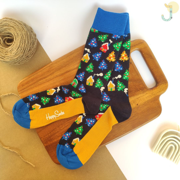 جوراب ساقدار مردانه طرح کریسمسی (2) برند Happy Socks