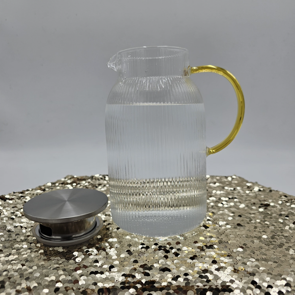 پارچ پیرکس دسته طلایی پذیرایی