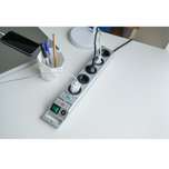 چند راهی برق ,محافظ ولتاژ و محافظ شوک 5 خانه برند برننشتول مدل سوپر سالید Brennenstuhl Super-Solid