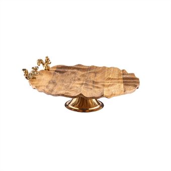 شیرینی خوری پایه دار گلدکیش طرح اس‌کیو کد GK829719