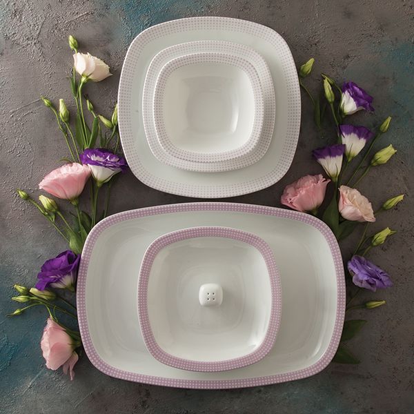 سرویس غذاخوری 27 پارچه 6 نفره چینی زرین ایران مدل Mon Belan