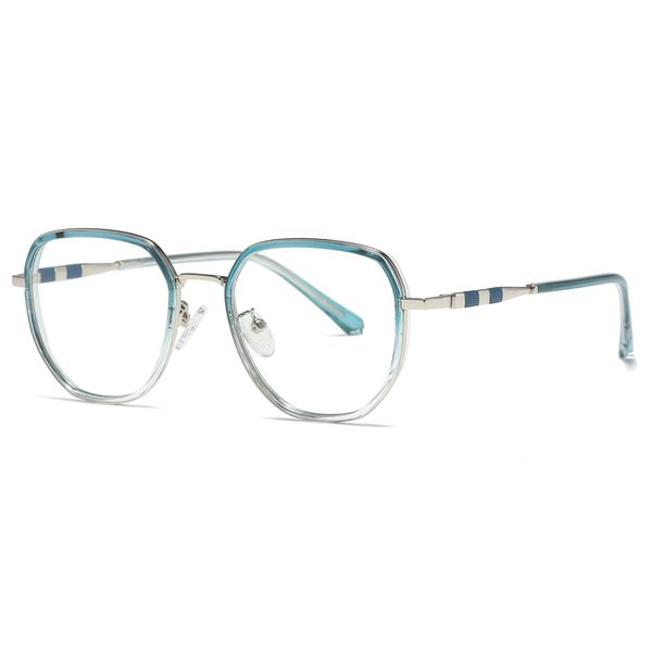 فریم عینک طبی چند ضلعی زنانه مدل TRZC829 C28-p81 Gradient Blue