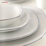 سرویس چینی 27 پارچه غذاخوری چینی زرین ایران سری کواترو مدل سمن درجه عالی