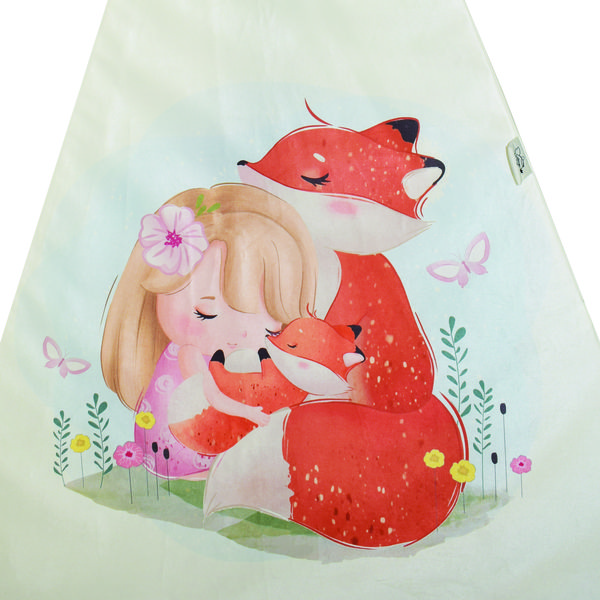 چادر بازی کودک مدل سرخپوستی طرح دختر کد PT527 به همراه کوسن