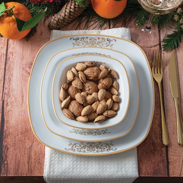 سرویس غذاخوری 98 پارچه چینی زرین ایران سری کواترو مدل مونت کارلو درجه یک