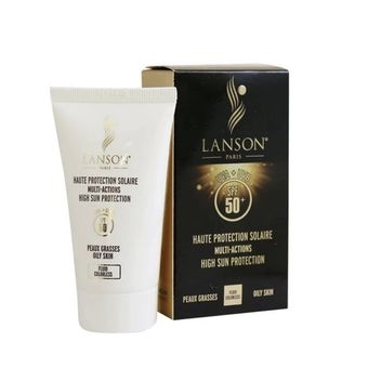 کرم ضد آفتاب بی رنگ لانسون SPF 50 مدل مولتی اکشن محافظ UVA ,UVB مناسب پوست چرب و مختلط حجم 40 میلی لیتر
