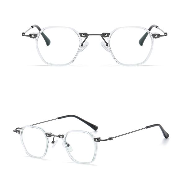 فریم عینک طبی چند ضلعی مدل TJ858C26P81 مناسب برای صورت گرد و بیضی
