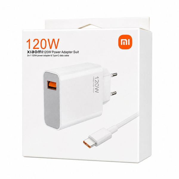شارژر دیواری 120 وات مدل 120w power adaptor suit به همراه کابل USB-C
