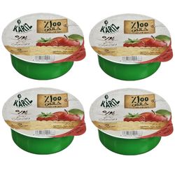 پوره میوه سیب و توت فرنگی کاریز بسته 4 عددی